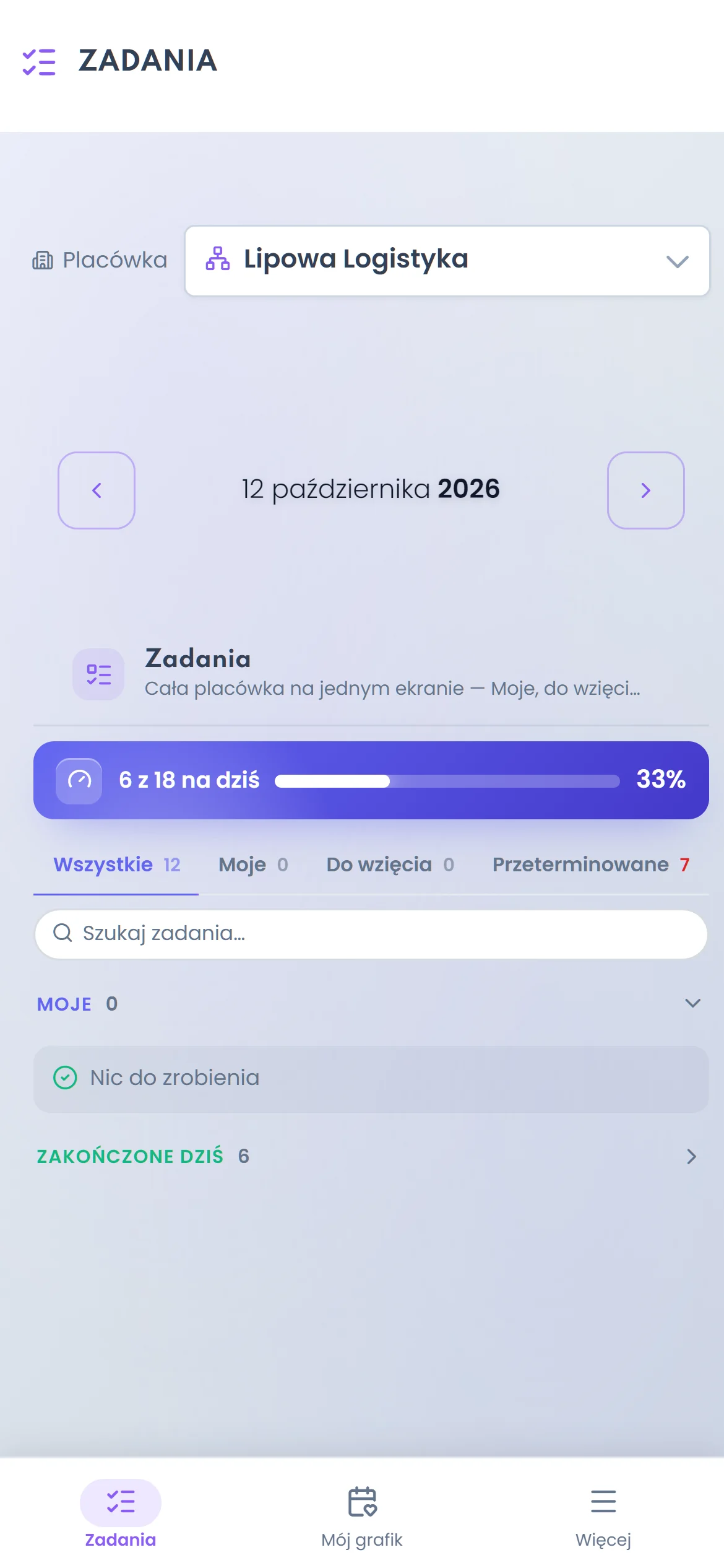 Zadania pracownika w telefonie